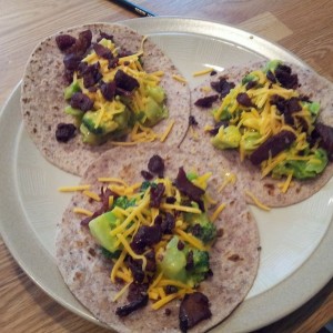 Breakfast.... broccoli Bacon cheese wraps