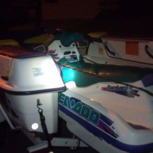 Yo dawg, i hurd you like personal water craft So we put a seadoo on your bo