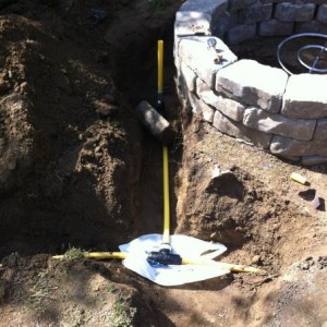 Finally running the gas line to my fire pit