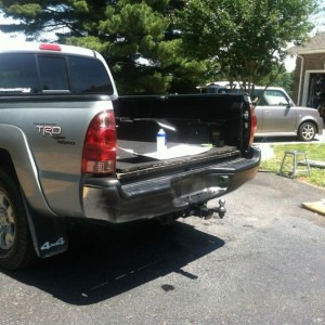 About got first coat of PD on rear bumper.