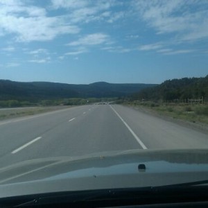 On the open road again on my way to NM for a 2nd job interview. This messag