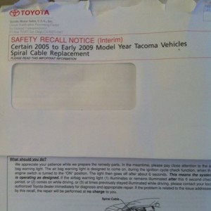 Had no clue their was a recall. They say to bring it in if my warning light
