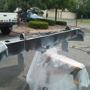 Sawtooth rear bumper, getting it ready for Moab