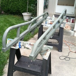 2 coats of primer, waiting for paint. Gonna have to wait for a more sunny n