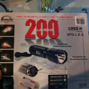 15 bucks for 3 "200 lumens" flashlight at Costco. Against my stre