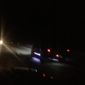 Fucking with the new rock lights rolling through Glenwood canyon