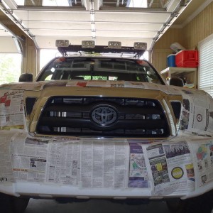 Before Plasti Dipping the Chrome on the Grill