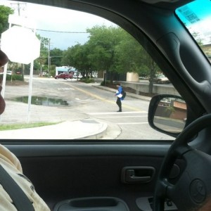 Wired dude walk close to north charleston. Lol