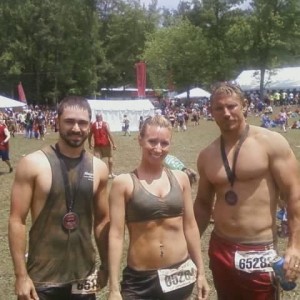 After the Warrior Dash. I'm on the left