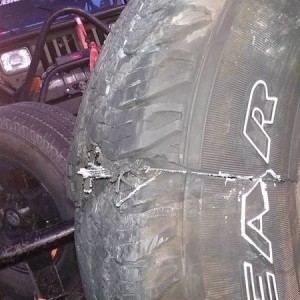 Blow out tire