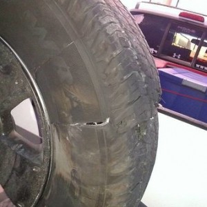 Blow out tire