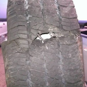 Blow out tire