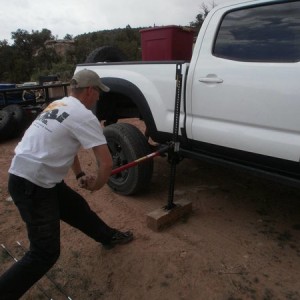 Setting up camp in Moab