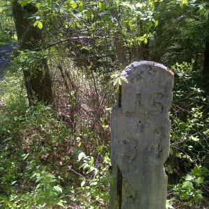 Old concrete marker