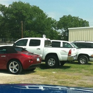 At the dealer. Remote controlled light up top.
