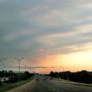 Crazy sun this morning.