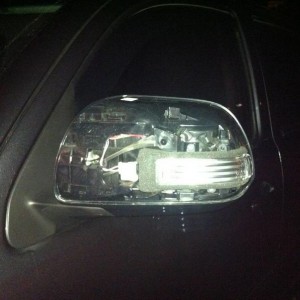 Mirror painted piece removed