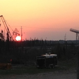 Sunrise at site