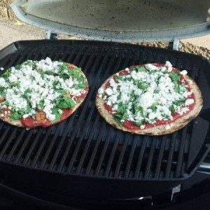 Pizza on the grill tonight. To hot out to cook inside. Sent from my mobile 