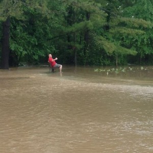Flooded fishing hole