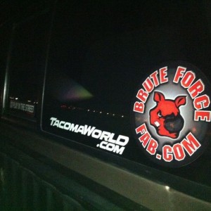 Sporting the new sticker.