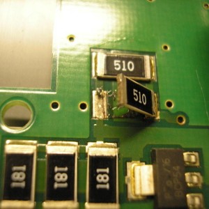Compass "popped" resistor