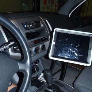 iPad mounted