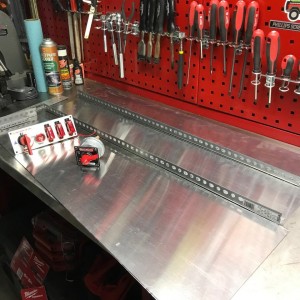 aluminum console work proceeds