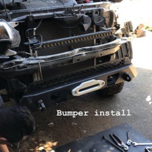 TRS 27" Amber Grille LightBar / Relentless Fab Stingray Bumper Install