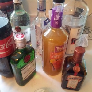 Long island ice teas tonight
