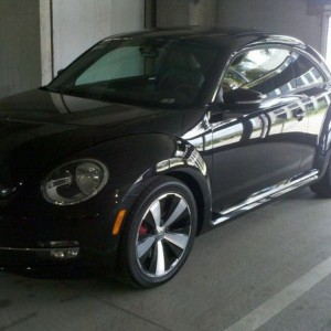 First time driving the new Beetle. Thing's pretty tight