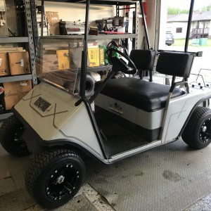 New Wheels/Leather on the EZGO 2019