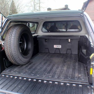 Tire mounted in bed