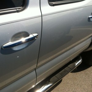 TRD sport with the eBay chrome stick on door handles