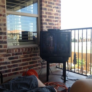Got a free tv for the upstairs patio