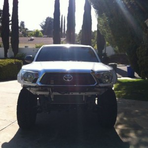 Little extra fender clearance on the '12. Bumper up next