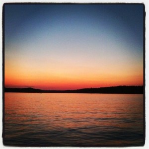 Good ending to a good day on the lake