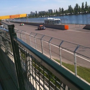 Looking down the back straight towards the hairpin