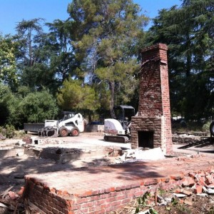 In California they will tear down an entire house and leave the chimney up 