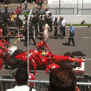 Massa's grid spot is right in front of my seat