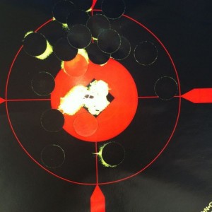 Getting a little better with the SIG... 12 yards...