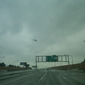 Ruh row ghetto bird following me. Maybe I shouldn't of hopped that med