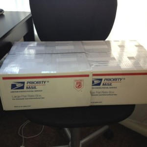 Will USPS accept this makeshift box using 2 flat rates? Would they just cha