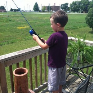 Teachin the kid how to cast