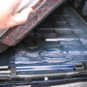 Grommet to pass wires through.
