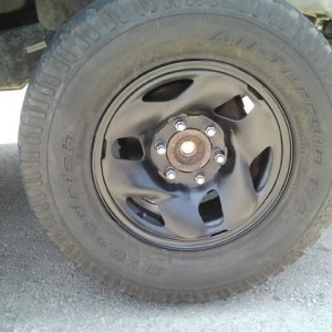 Just painted my front rims now to the back