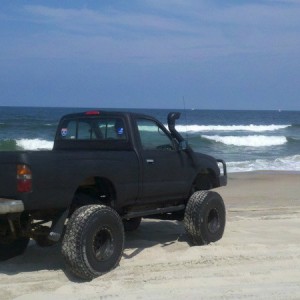 First time on the beach at Oregon Inlet, NC