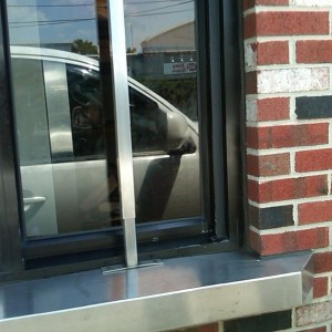 Lol.... Bar installed so people don't jump through drive through windo