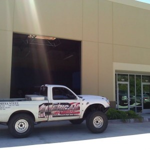 At the new American Motorsports shop.
