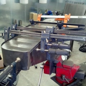 Madness I tell you 8 clamps to hand shape these dash housings.